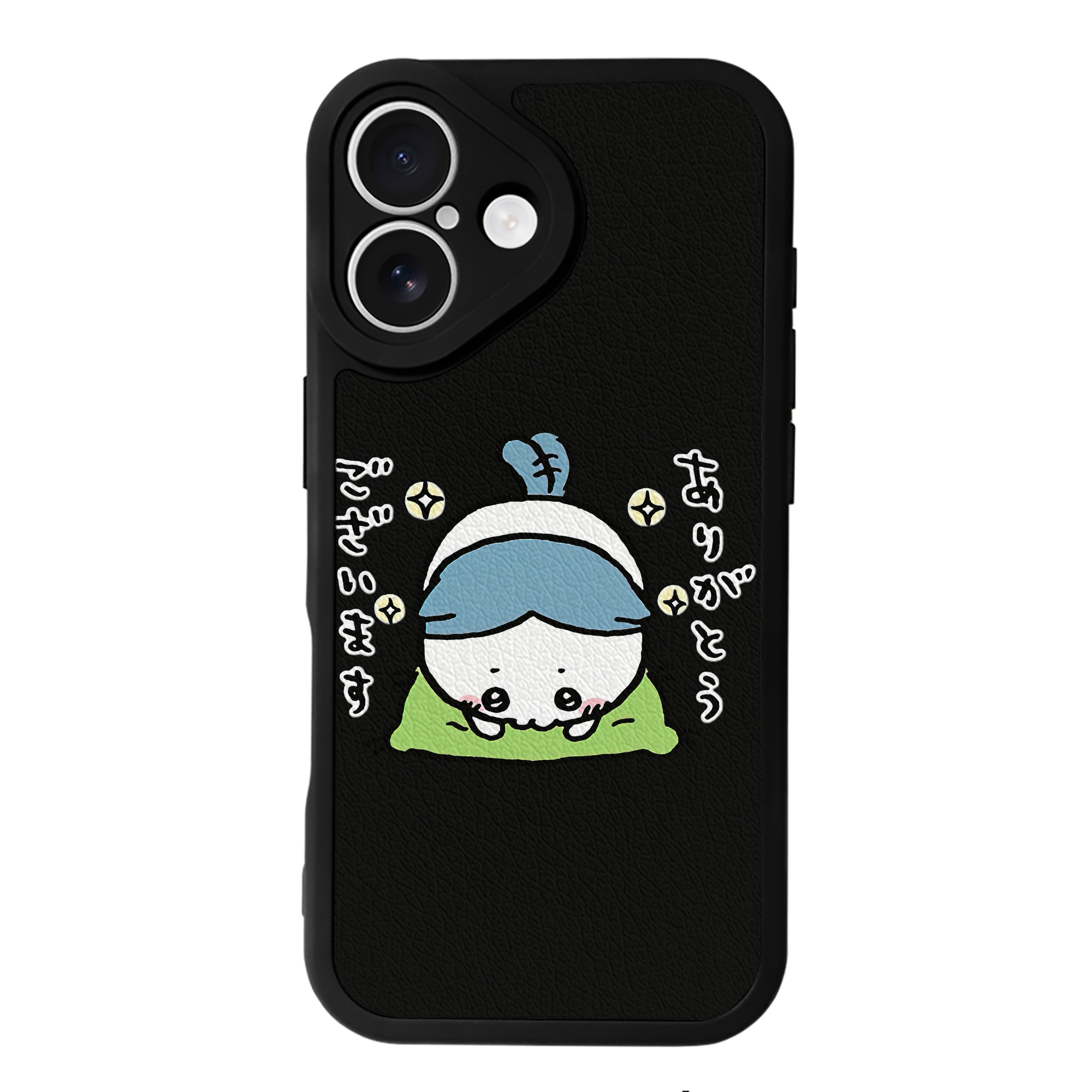 （画像用） ちいかわ ハチワレ Chii-kawa hachiware 【iPhone 16シリーズ対応】シリコンスマホケース（レザー調） 材質：シリコン